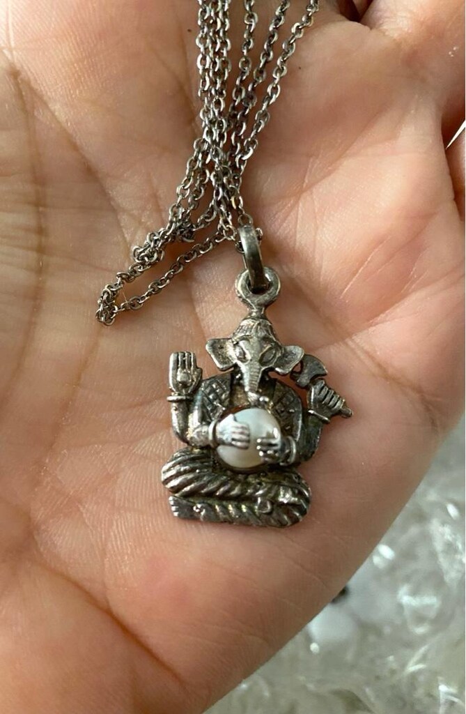 Vintage İncili Ganesha Kolye - 6