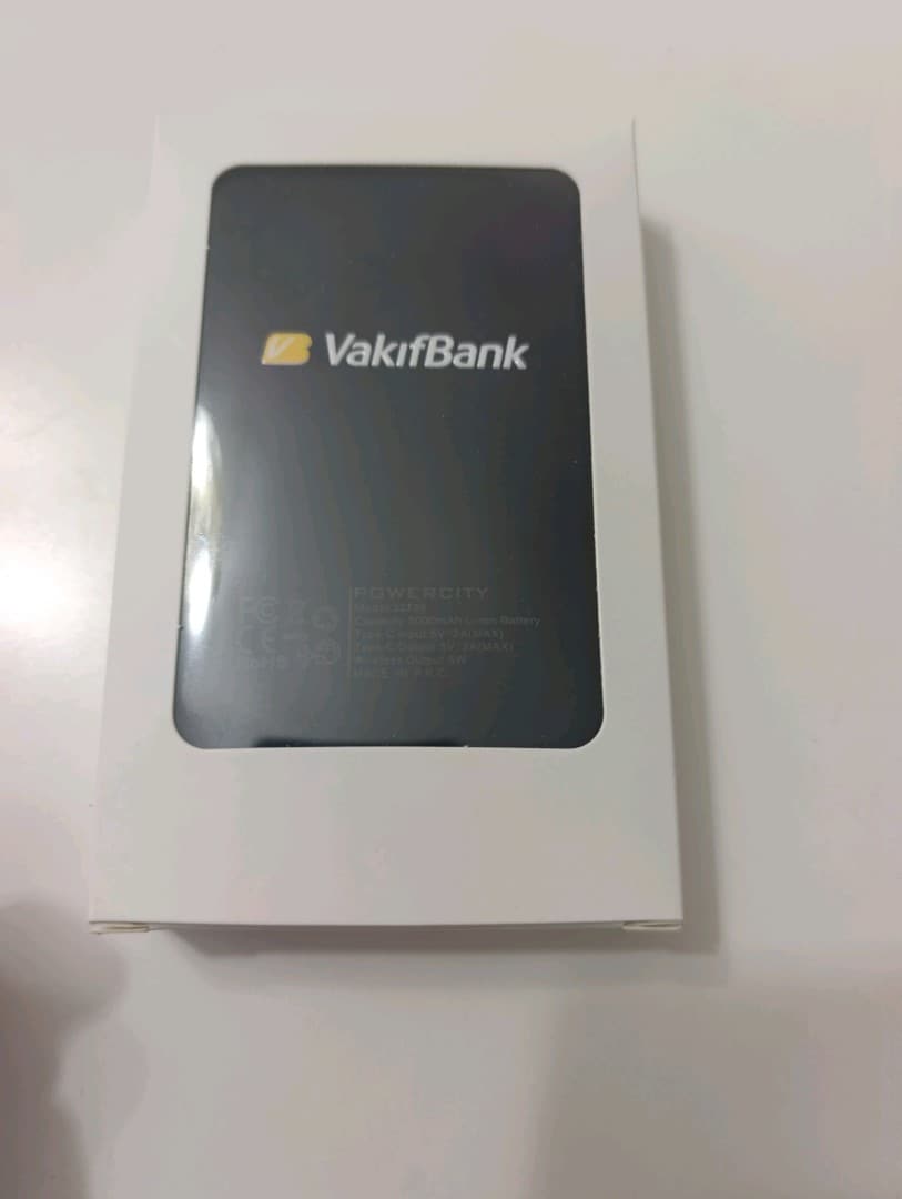 VakıfBank 5000mAH Powerbank (Kablosuz Şarjlı) Sıfır Ürün - 3