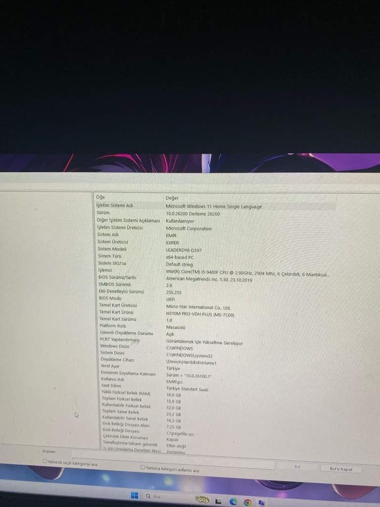 masaüstü full set PC - 3
