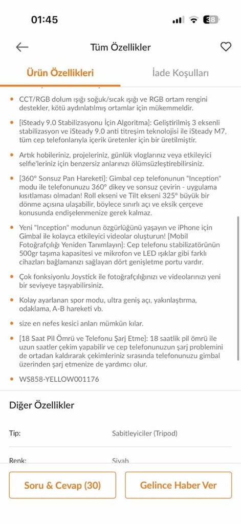 Hohem iSteady M7 Kit Yapay Zeka Takip Sensörlü 3 Eksenli Telefon Sabit - 8