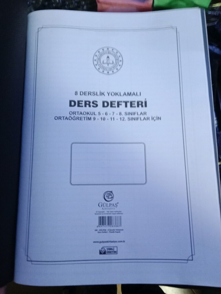 8 ders yoklamalı ders defteri - 2