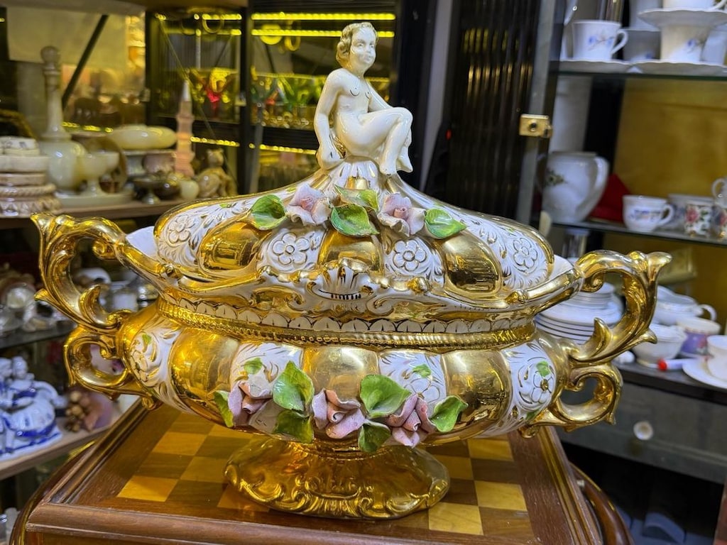 Capodimonte Tarzı Antika Porselen - 4