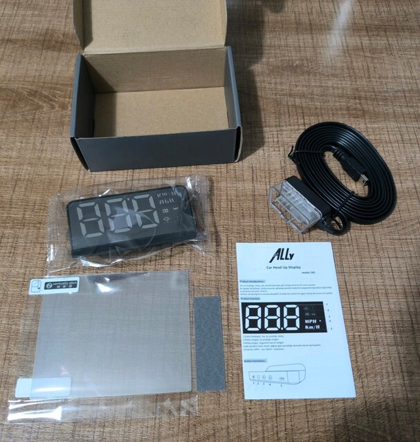 Ally Car Head Up Display Araç Hayalet Ekran Hız Göstergesi OBD Set
