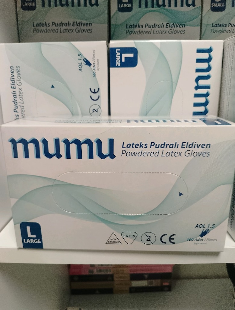 lateks pudralı elldiven