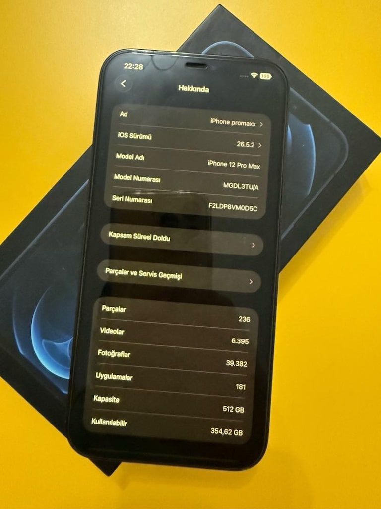 HATASIZ ÇİZİKSİZ 10/10 KOZMETİK 512 GB PİL 84 APPLE TÜRKİYE CİHAZI - 2