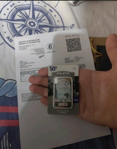 50gr külçe gümüş
