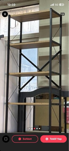 ofis masası + sehpa + 2 ad raf