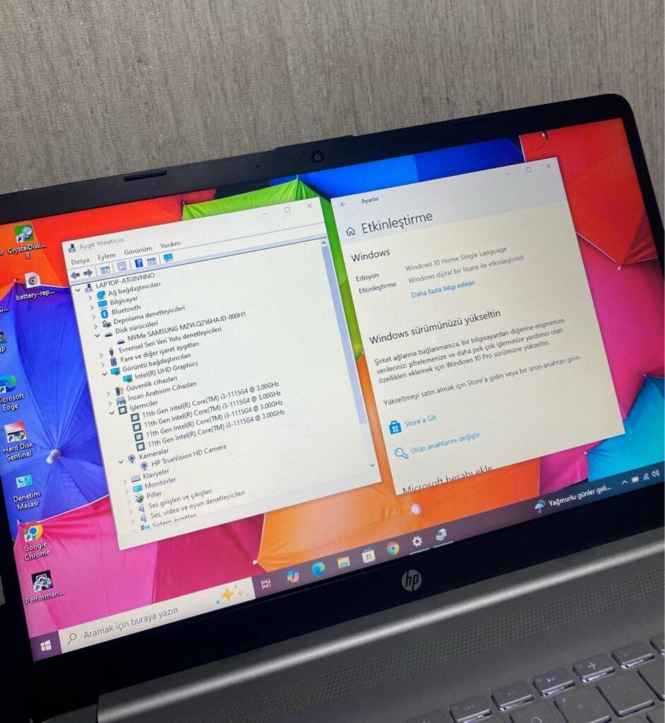 HP-11.NESİL i3-8GB DDR4-256m2 nVME SSD-BATARYALI-IŞIKLI-LAPTOP - 5