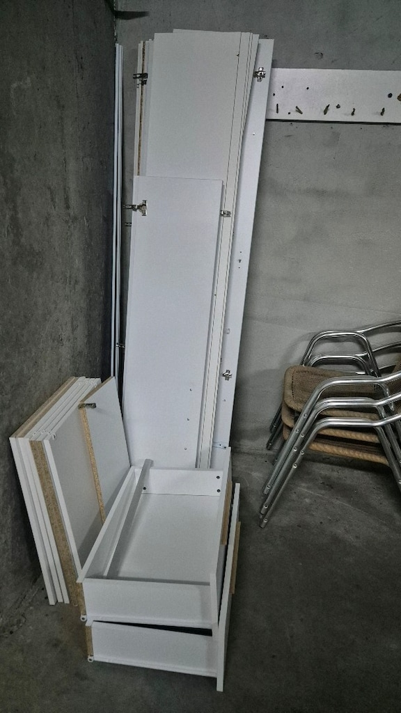 Gardırop 4 kapaklı 2 çekmeceli Full raf, askı çekmece - 4