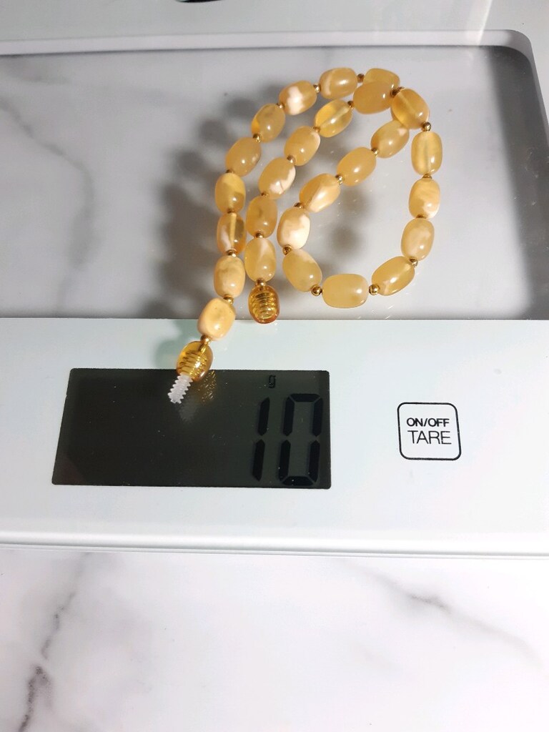 Bebek Unisex Damla Kehribar Kolye - 3