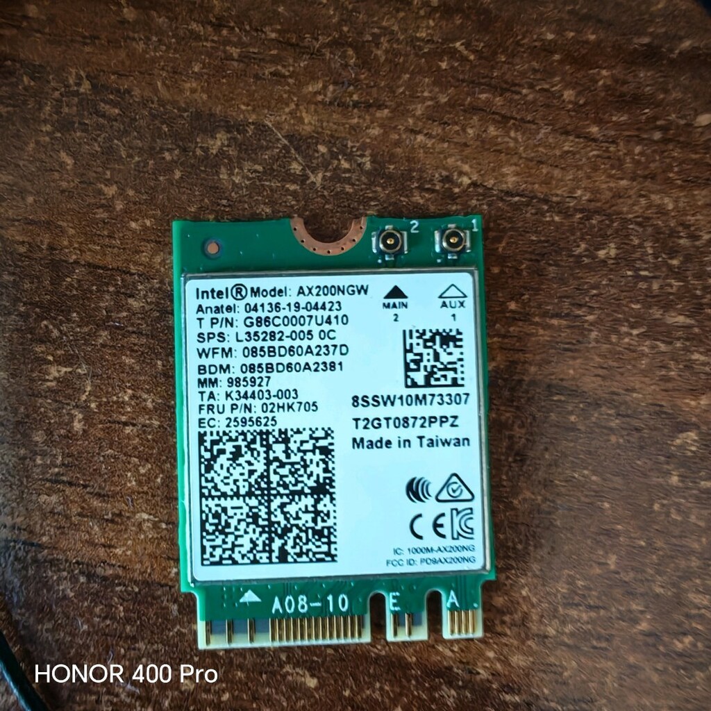Intel AX200NGW model kablosuz ağ wi-fi 6 desteği ayrıca Bluetooth kart - 2