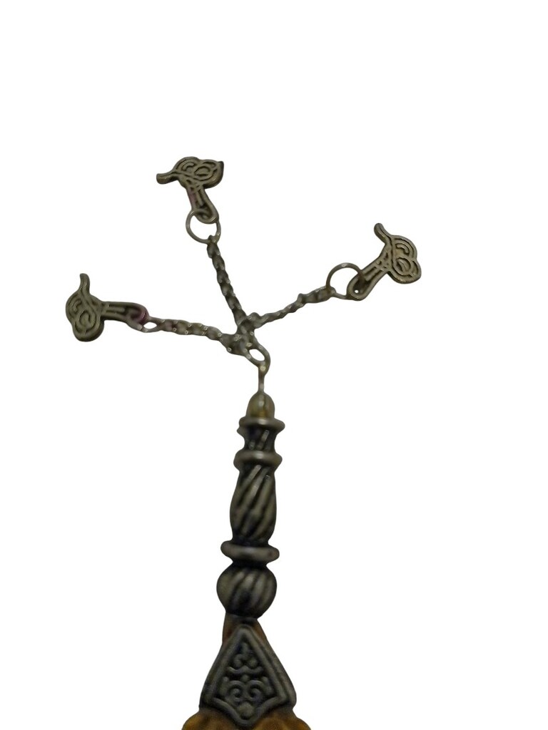 Gümüş İşlemeli Bal Rengi Ateş Kehribar – Kusursuz Kondisyon - 5