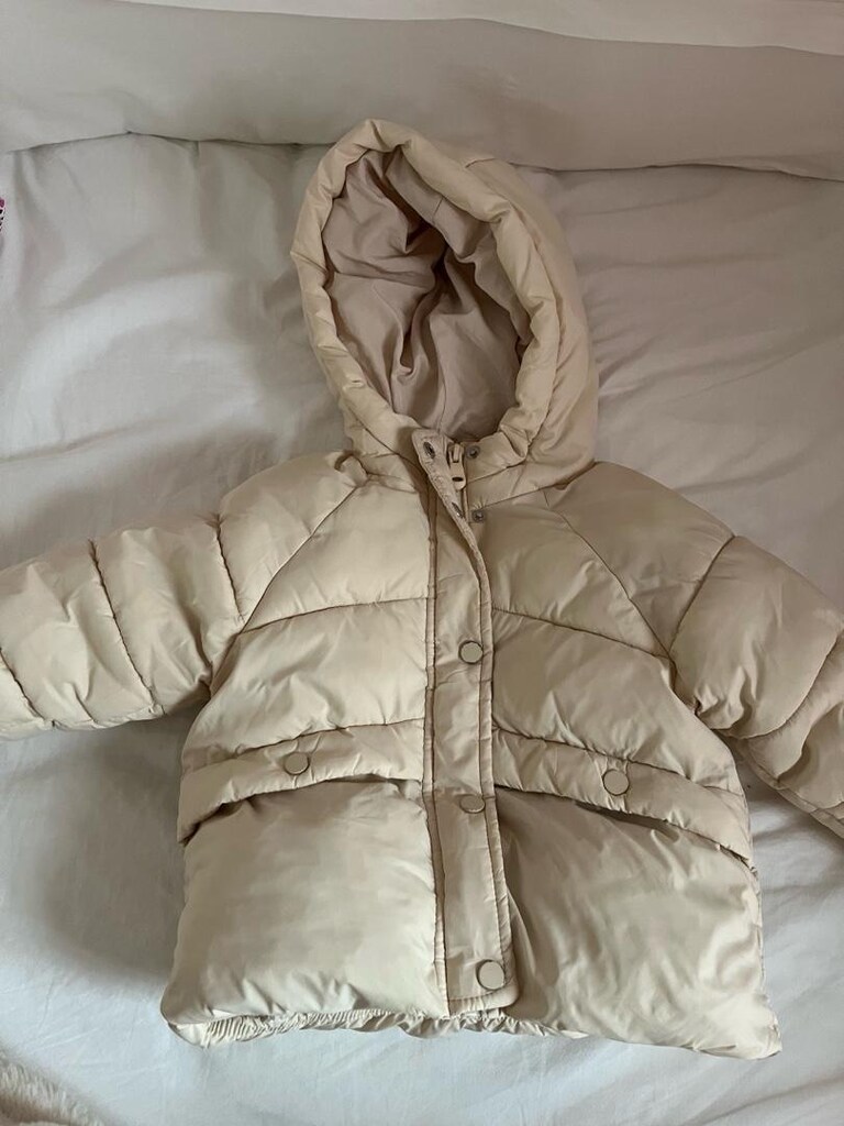 Zara Kız Bebek Krem Mont - 4