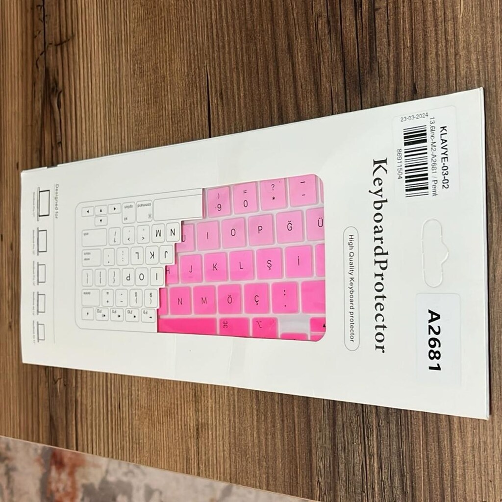 Pembe Klavye Koruyucu