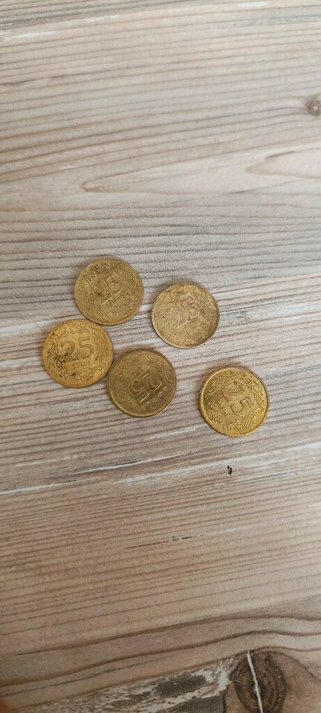 5 adet sarı 25 kuruş - 4
