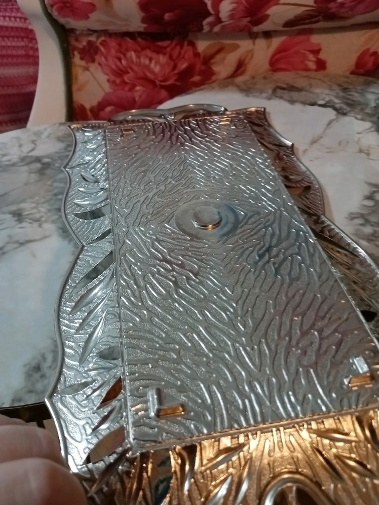 gümüş sunum tepsi - 3