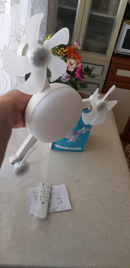 Çok fonksiyonlu tavan vantilatör led ışık hem vantilatör ikisi bir ara - 2