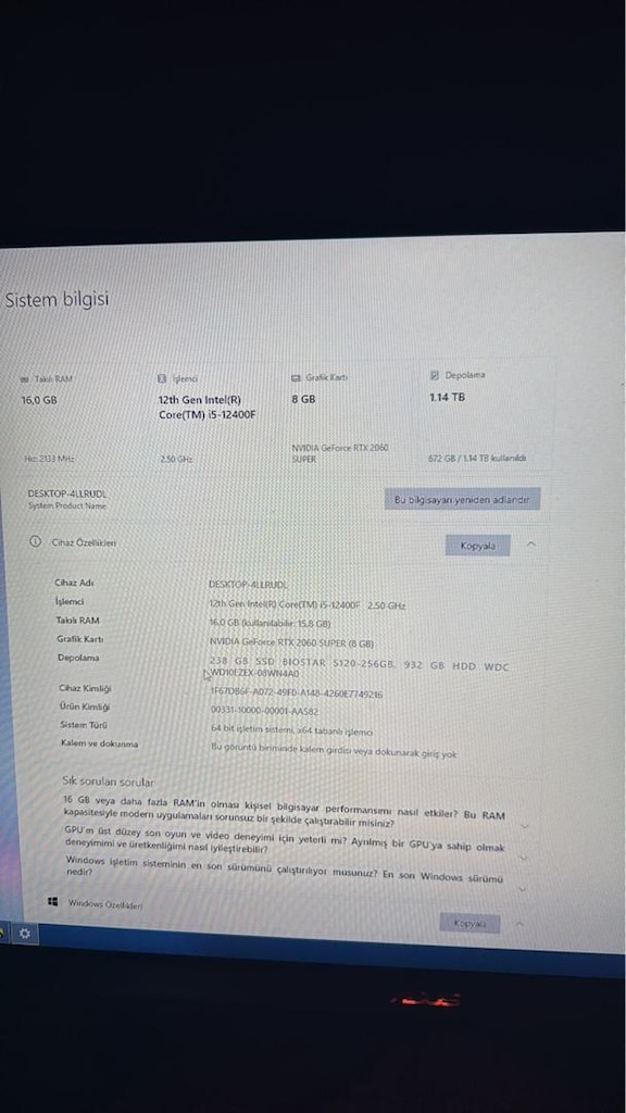 2060 SUPER Temiz Gaming Pc - 3