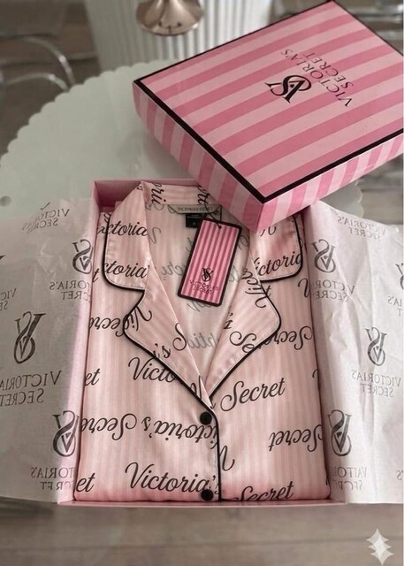 ‼‼VICTORIA’S SECRET KADIN ŞORTLU PİJAMA TAKIMI PEMBE