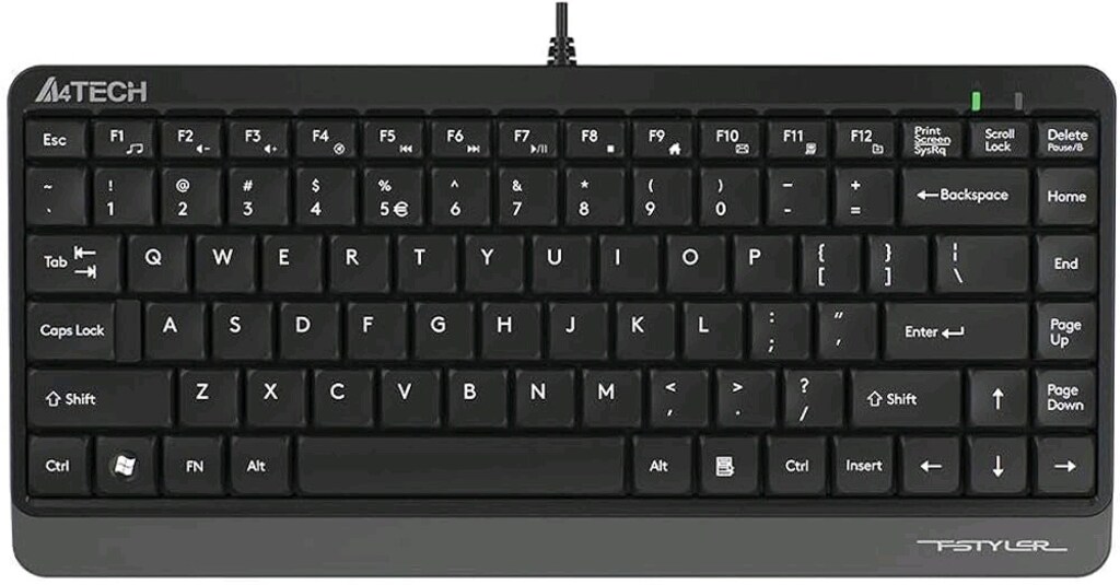 A4Tech A4 Tech FK11 Q Türkçe Usb Multimedya Mini Siyah/Gri Klavye - 3