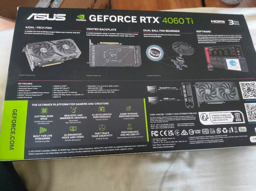 ASUS DUAL-RTX4060TI-O8G-EVO GDDR6 128BIT PİYASADA 26 BİN TL BENDE 15.2 - 2