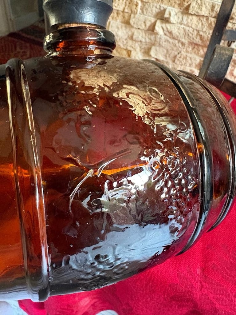 Ferforje Standlı Vintage Cam İçki Fıçısı – 1.5 Litre (Dönem Ürünü) - 16