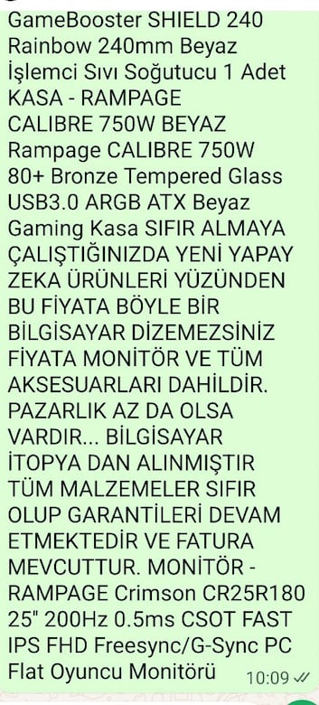 MASA ÜSTÜ BİLGİSAYAR.SIFIR SAYILIR - 7