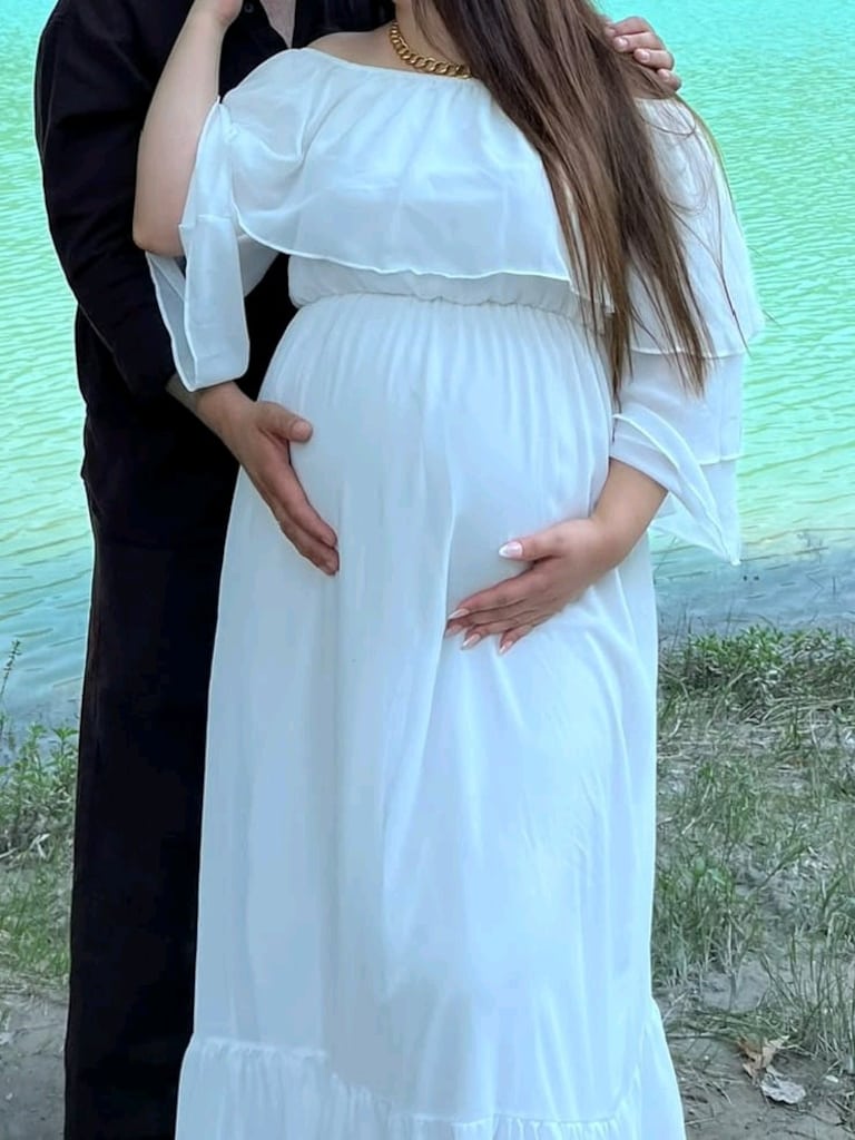 Hamile çekim elbisesi