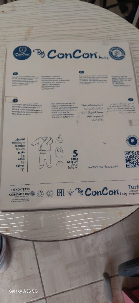 By ConCon Baby Tavşan Motifli Bebek Hastane Çıkışı / Zıbın Seti (Kutus - 2