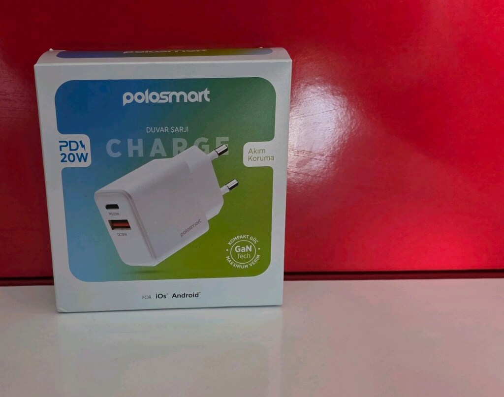Polosmart PBS136 Hızlı 1 USB 1 PD Çıkışlı 20W Şarj Adaptörü Duvar Şarj - 9