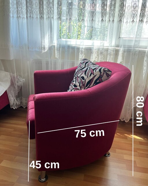Fuşya Berjer Tekli Koltuk