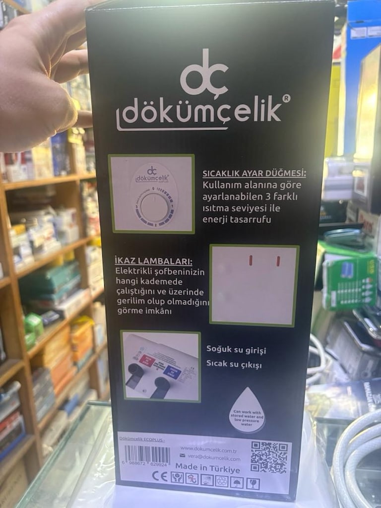Dökümçelik Ecoplus 7500W Elektrikli Ani Su Isıtıcısı Şofben - 4