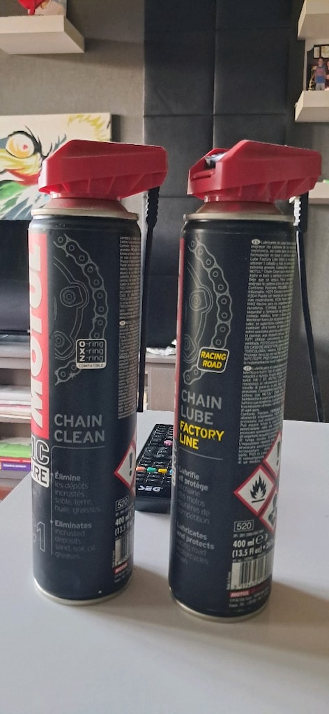 motor zincir bakım yağ, sprey Motul MC Care C1 & C4 & zimcir fırçası - 2