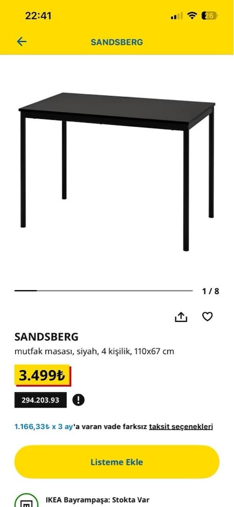 İkea - SANDSBERG mutfak masası, 4 adet sandalye, 110x67 cm ikea - 13