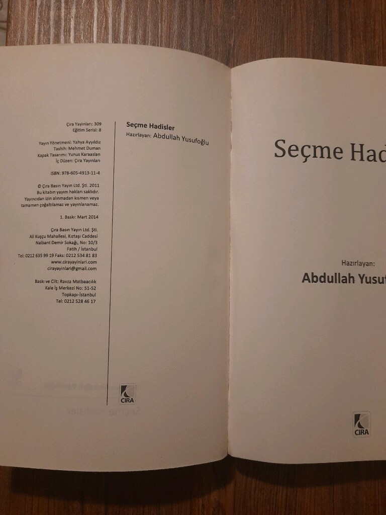 Seçme Hadisler - Abdullah Yusufoğlu kitap - 4