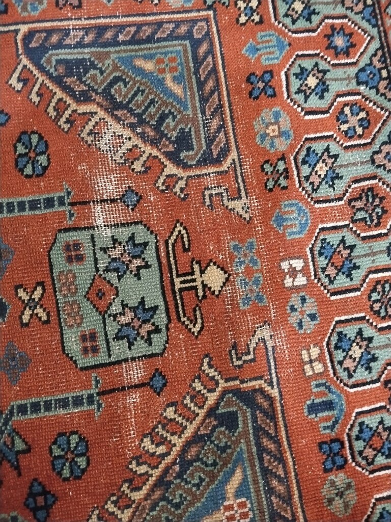 antika 150 yıllık el dokuması halı - 5