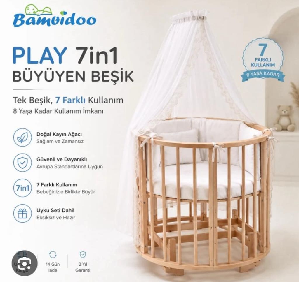 Bamgidoo ahşap sallanan beşik - 3