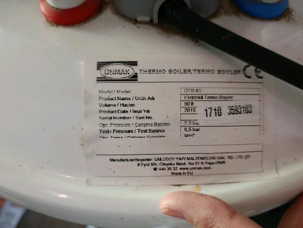 ünmak elektrikli termo boyler 80lt - 9