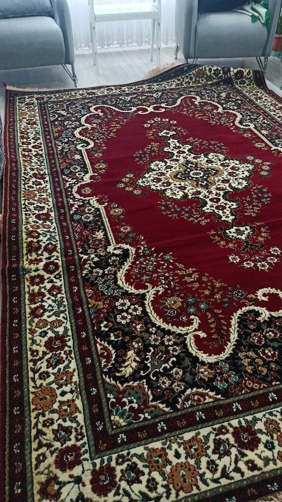 kırmızı halı yün halı orijinal - 2