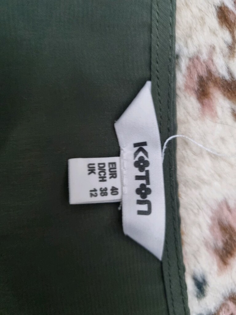 Koton marka 40 beden,haki yeşil kadın kısa kollu, yuvarlak yaka bluz - 3