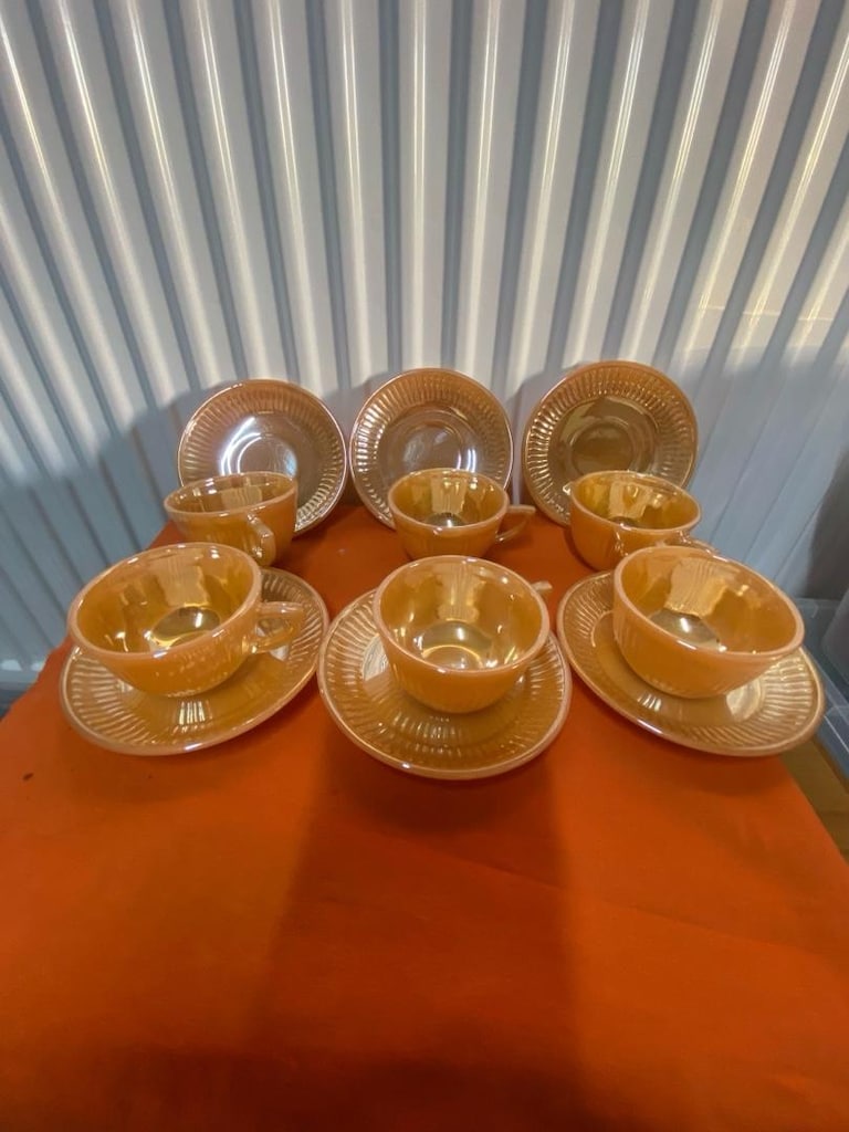 Fire-King Laurel Peach Lustre 12P - 10