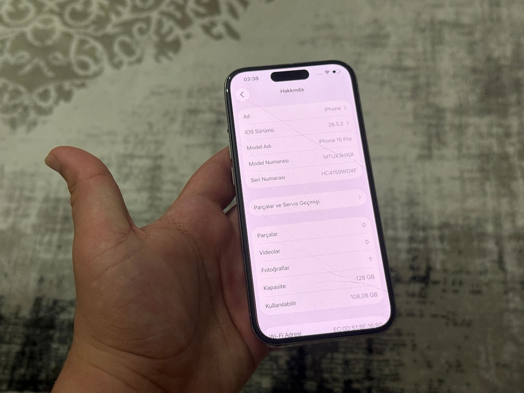 iPhone 15 Pro YD Cihazı Süre 60/0 - 3