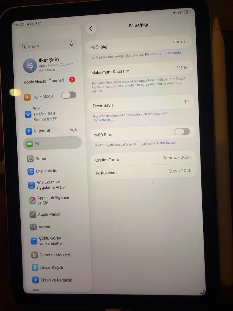 iPad Mini 7. Nesil Wi-Fi 256 GB 8.3" Mor Tablet ve Apple Pencıl Pro - 3