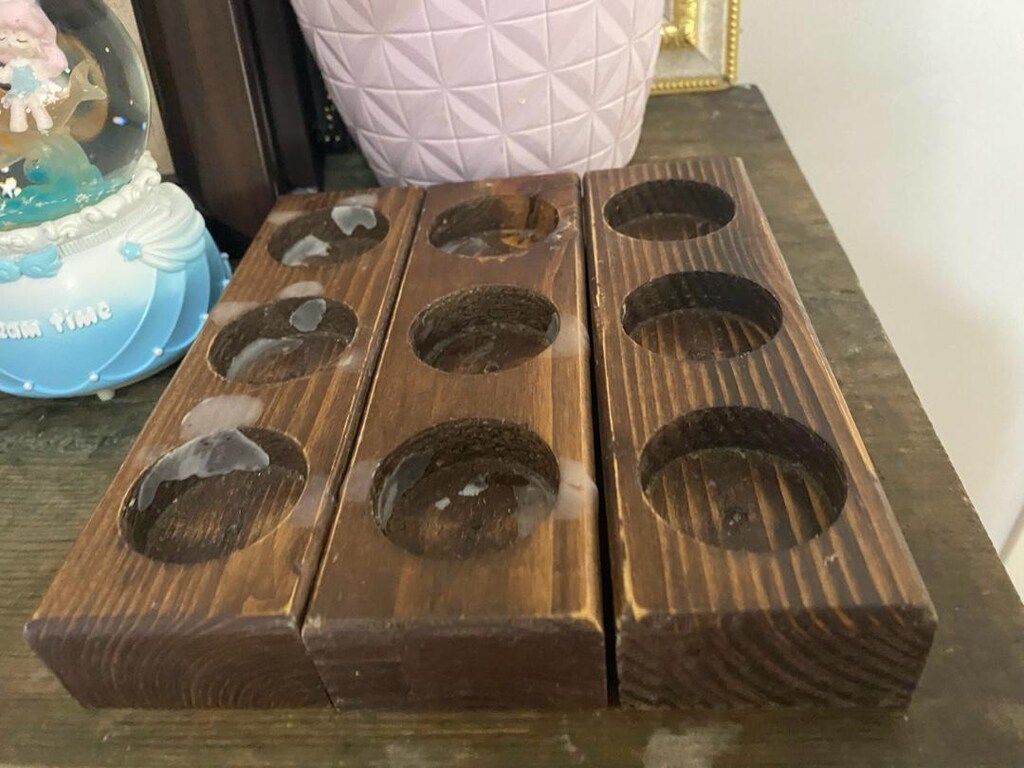 üm adet ahşap mumluk - 2