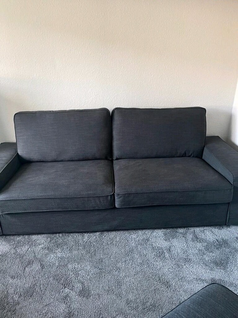eve teslim kurulum dahil ikea kivik 3lu 2li koltuk ve orta puf - 3