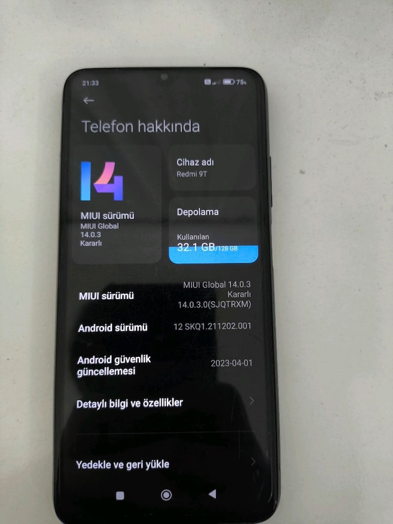 XİAOMİ REDMİ 9T 128 GB TR 4+2 RAM - 5