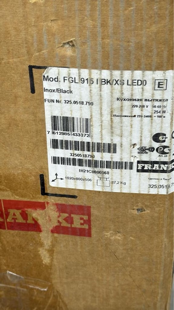 Franke Ada Glass Linear FGL 915 I BK XS/900 Siyah + Inox Ada Tipi Davl - 9