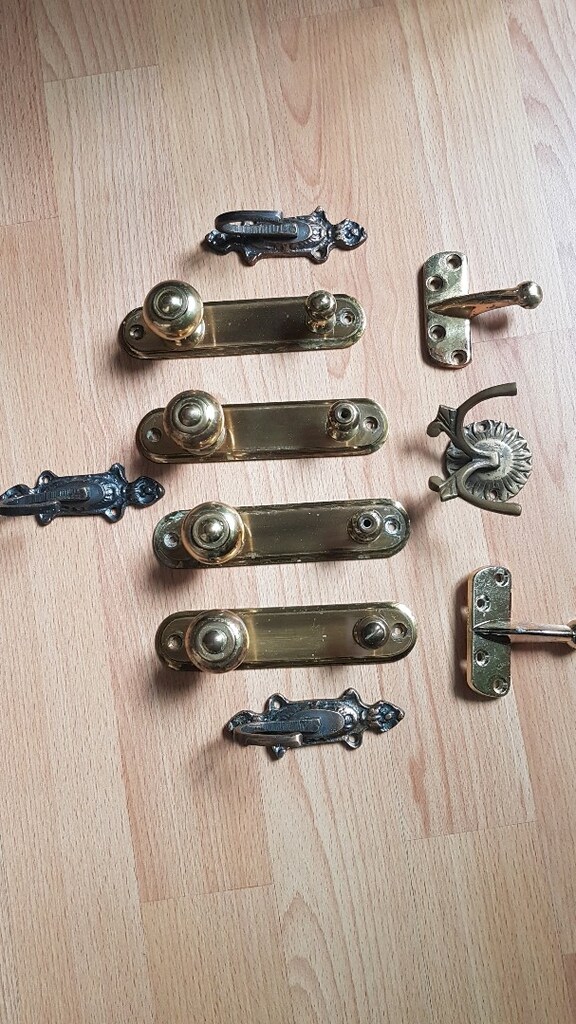 orjinal sarı pirinç askılık eskilerden - 3