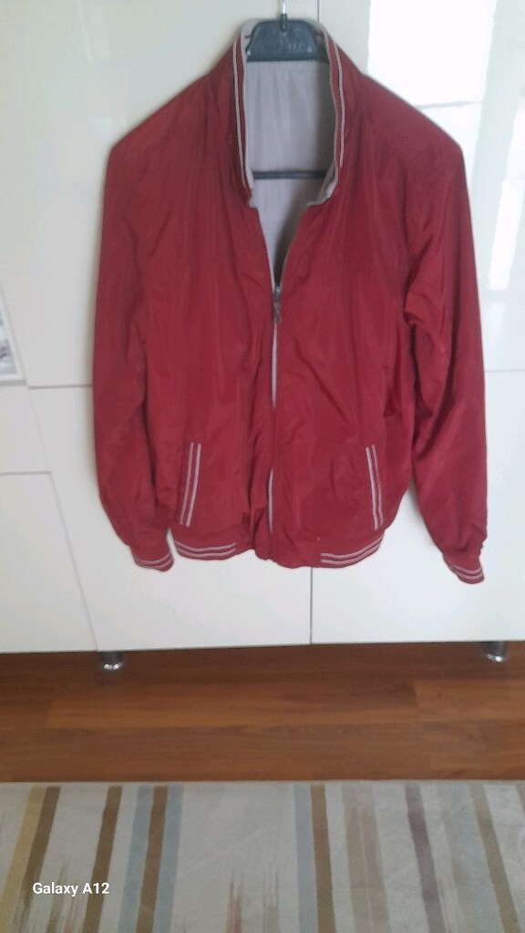 Çift yönlü krem bordo renk mont - 5