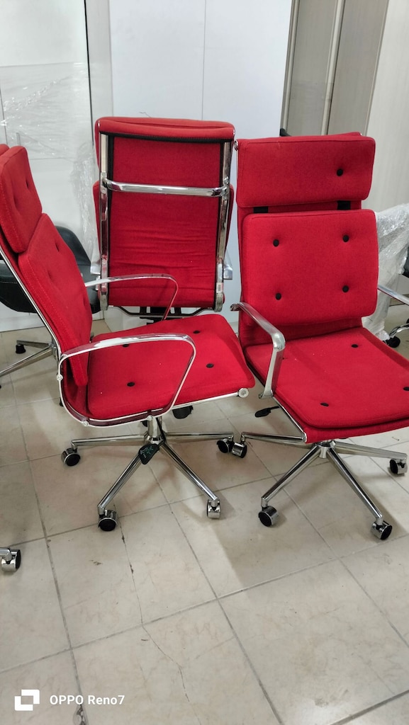 DEKOR BÜRO MOBİLYALARI KIRMIZI YÖNETİCİ KOLTUĞU İKİNCİ EL - 3